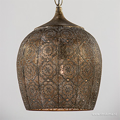 Oosterse hanglamp Light & Living Kadiri goudbruin Marrakech; verlichting met oosterse warmte